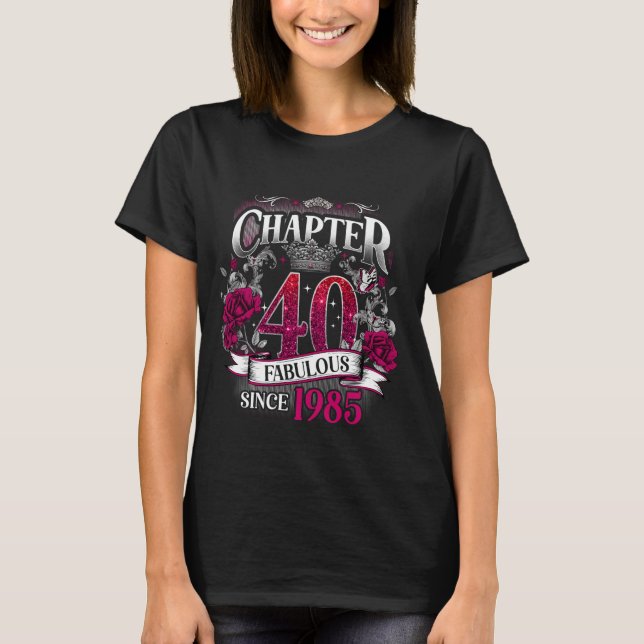 T-shirt Femmes Chapitre 40 Fabuleux depuis 1985 40e annive (Devant)