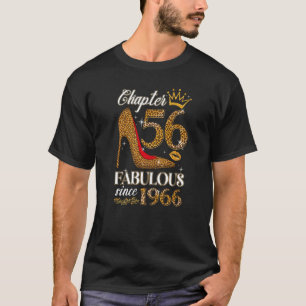 T-shirt Femmes Chapitre 56 Est 1966 56 Ans 56e Naissance