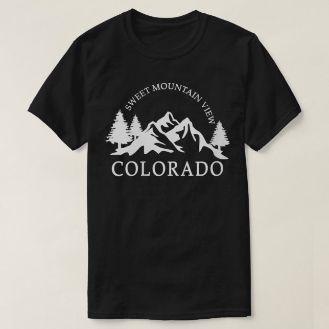 T-shirt Femmes Colorado Montagnes VNeck (Design devant)