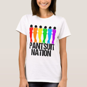 T-shirt Femmes d'arc-en-ciel de nation de Pantsuit