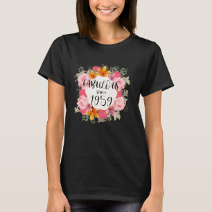 T-shirt Femmes de 63 ans Incroyables depuis 1959 Joyeux 63