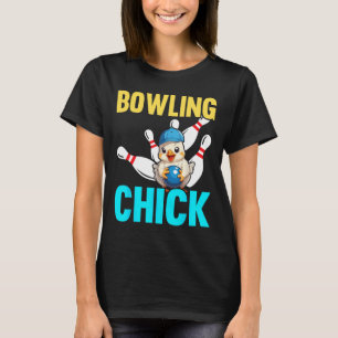 T-shirt Femmes de bowling amusantes Fille de bowling migno