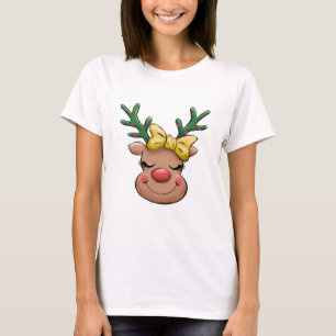 T-shirt Femmes de Noël des mignons rennes