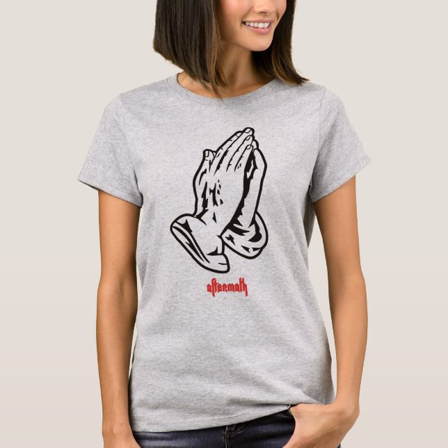 T-shirt Femmes de prière de mains (Devant)