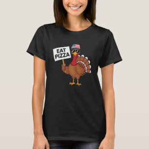 T-shirt Femmes Dinde Manger Pizza Adulte Vegan Drôle Thank