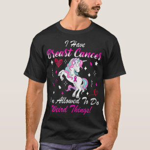 T-shirt Femmes Drôle Conscience du cancer du sein Unicorn