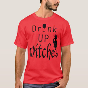 T-shirt Femmes Drôle Drôle Dames Halloween Boire jusqu'aux