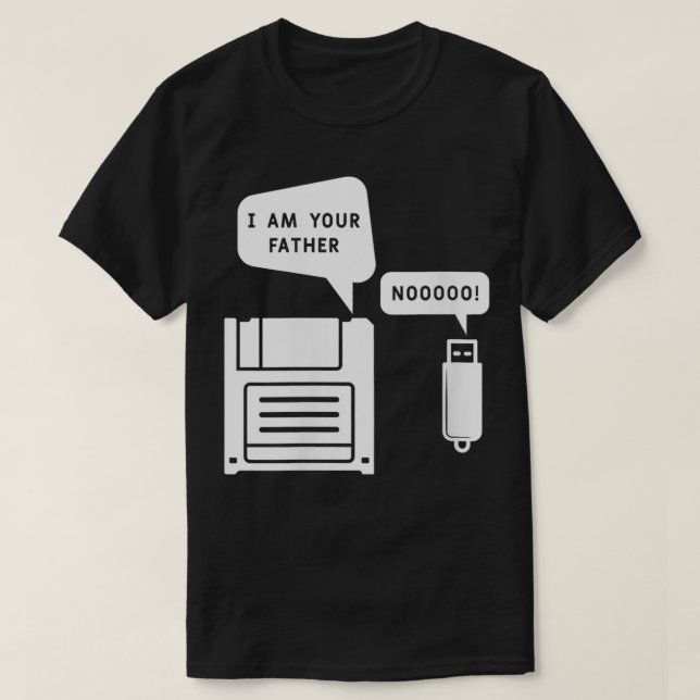 T-shirt FEMMES Drôle Je suis votre père USB Stick disquett (Design devant)