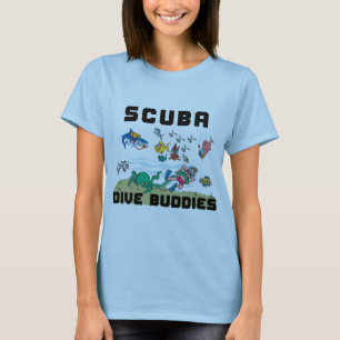 T-shirt Femmes drôles d'ami de piqué de SCAPHANDRE