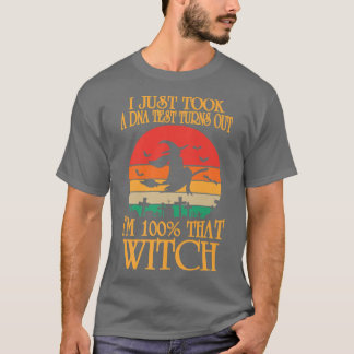 T-shirt FEMMES Effrayant Halloween balai design drôle sorc
