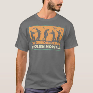 T-shirt FEMMES Effrayant Halloween design balai foolis mor