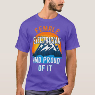 T-shirt Femmes Électriciennes Et Fier De