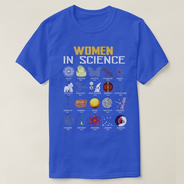 T-shirt Femmes En Science Chimie Drôle, Biologie, Physique (Design devant)