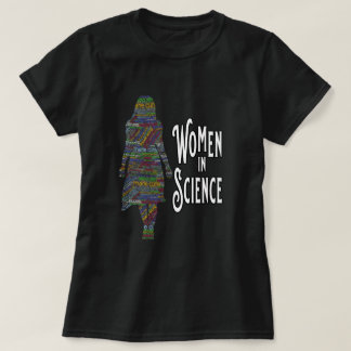 T-shirt Femmes En Science Femme Silhouette Word Remplissag