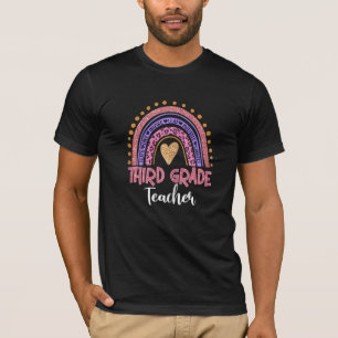 T-shirt Femmes Enseignante de troisième année Leopard rose