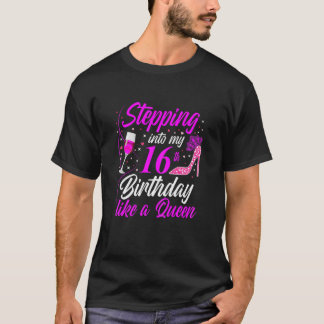 T-shirt Femmes Entrant Dans Mon 16E Anniversaire Comme Une
