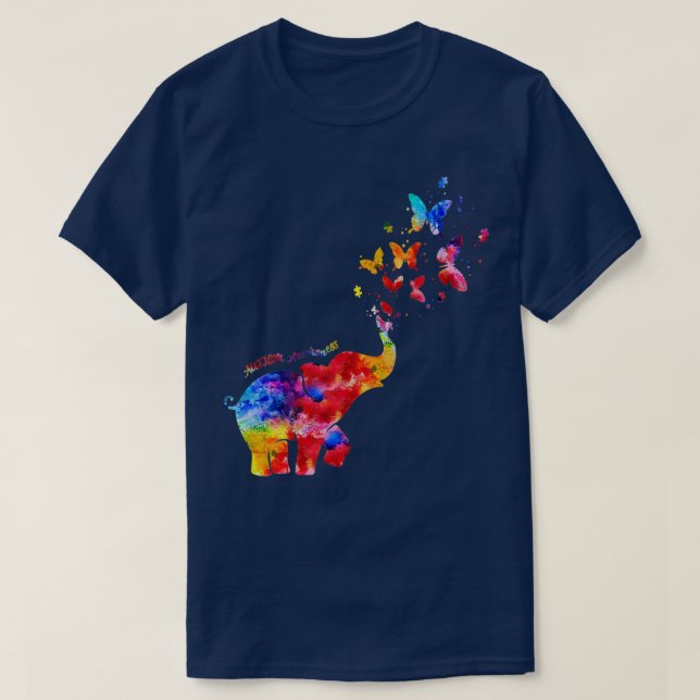 T-shirt Femmes être un éléphant Sensibilisation sur l'auti (Design devant)