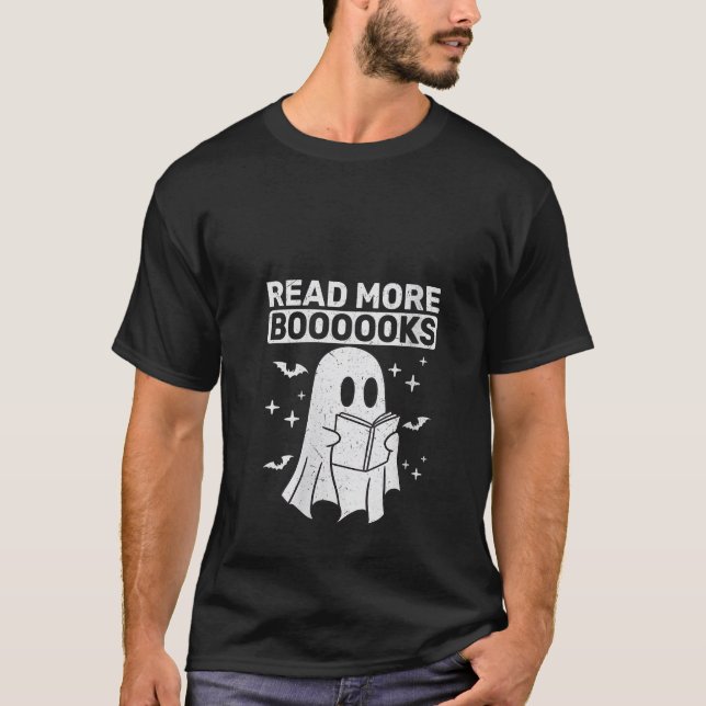 T-shirt Femmes Fantôme Lecture Livres Enseignant Étudiant  (Devant)