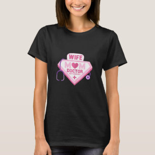 T-shirt Femmes Femme Femme Maman Docteur Superhero Femmes