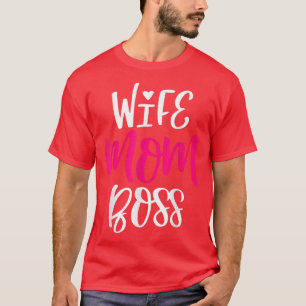 T-shirt Femmes Femme Maman Boss Graphic Funny mignonne Da