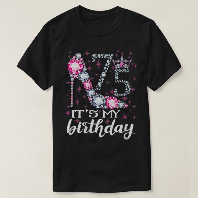T-shirt Femmes Femmes 75 C'est mon anniversaire 1945 75E a (Design devant)