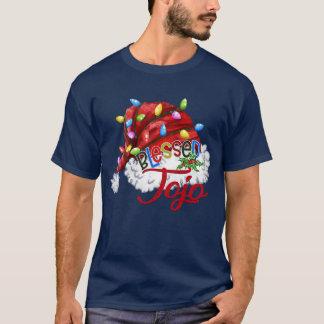 T-shirt Femmes Femmes Béni Jojo Santa Hat Noël Lumière