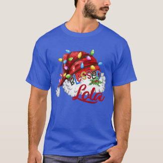 T-shirt Femmes Femmes Béni Lola Santa Hat Xmas Lumière
