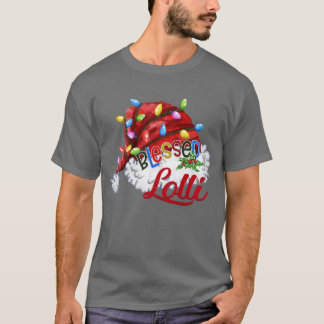 T-shirt Femmes Femmes Béni Lolli Santa Hat Xmas Lumière