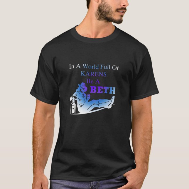T-shirt Femmes Femmes Dans Un Monde Plein De Karens - Soye (Devant)