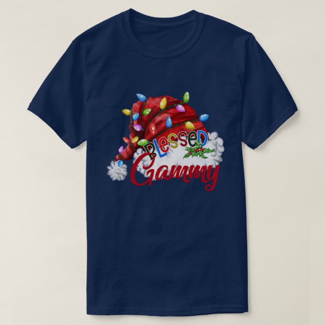 T-shirt Femmes Femmes Femmes Béni Gammy Père Noël Chapeau  (Design devant)