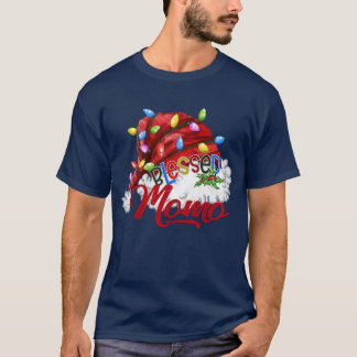 T-shirt Femmes Femmes Femmes Béni Momo Santa Hat Noël Lumi