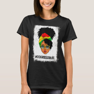 T-shirt Femmes Fier Conseiller Afro Messy Bun Noir Histori