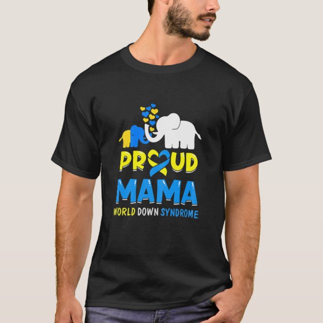 T-shirt Femmes Fières Mama Monde De La Conscience Du Syndr (Devant)