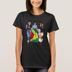 T-shirt Femmes Fières Porto-Rico Guyana Racines Patriotiqu