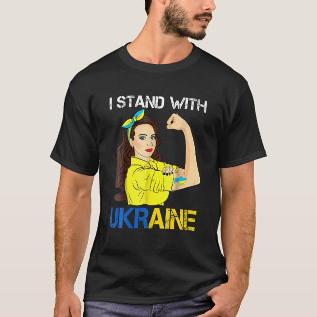 T-shirt Femmes Fille L'Ukraine Indestructible Je Me Tiens  (Devant)
