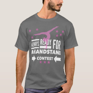 T-shirt Femmes Filles Gymnaste Tumbling Handstand Gymnasti