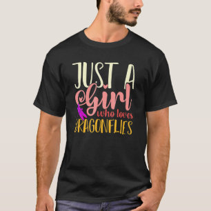 T-shirt Femmes Filles Juste Une Fille Qui Aime Les libellu
