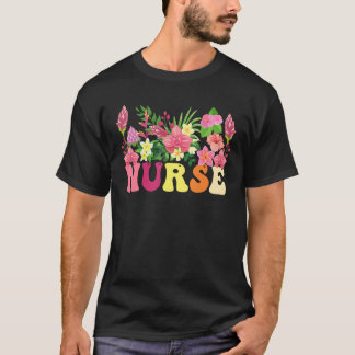 T-shirt Femmes Fleur sauvage Été Floral Nurs de fleurs