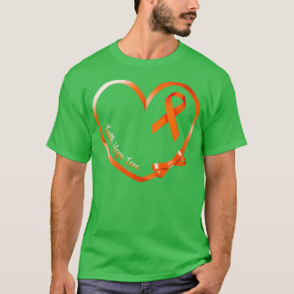 T-shirt FEMMES Foi Hope Aimer Orange Ruban Leukemia Awar