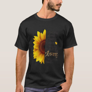 T-shirt Femmes fortes qui marchent à travers Tournesol