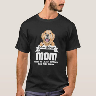 T-shirt Femmes Golden Retriever Maman Aime Golden Retriver