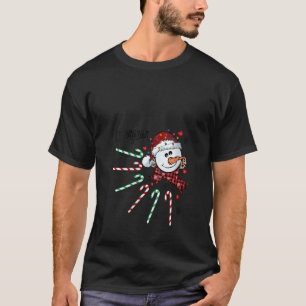 T-shirt Femmes Grangran Snowman Sucre de canne Noël Noël N