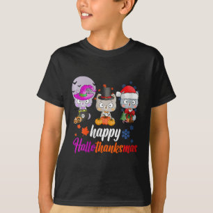 T-shirt Femmes Hallothanksmas heureux - Halloween Thanksgi