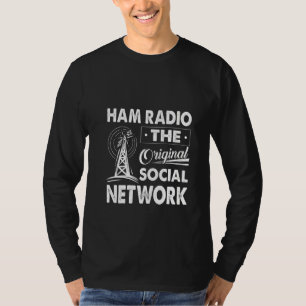 T-shirt FEMMES Ham Radio Le Réseau Social D'Origine Amat