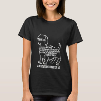 T-shirt FEMMES Happy Fête des pères Chien Papa Du Fils Et 