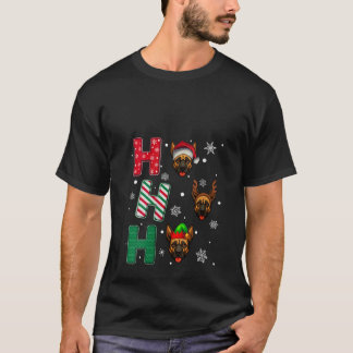 T-shirt Femmes Ho Ho Ho Malinois Belge Amateur de Chien No
