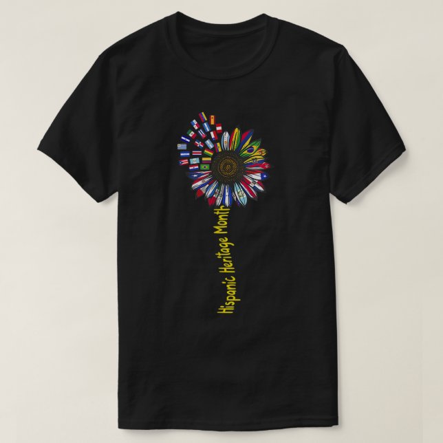 T-shirt Femmes Hommes National Hispanique Mois du patrimoi (Design devant)