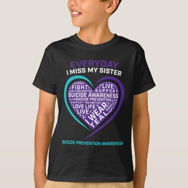 T-shirt Femmes Hommes Sensibilisation au suicide Soeur Sui (Devant)