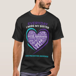 T-shirt Femmes Hommes Sensibilisation Suicide Soeur Suicid