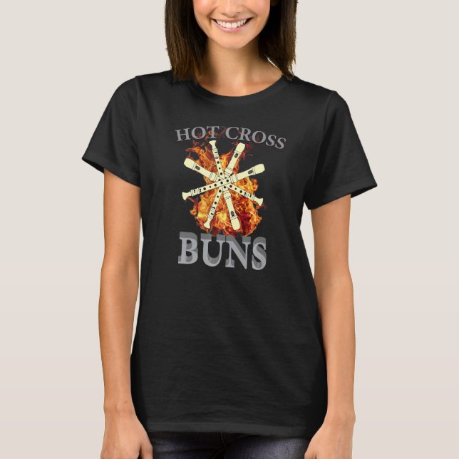 T-shirt Femmes Hot Cross Buns Motif Pour Papa (Devant)